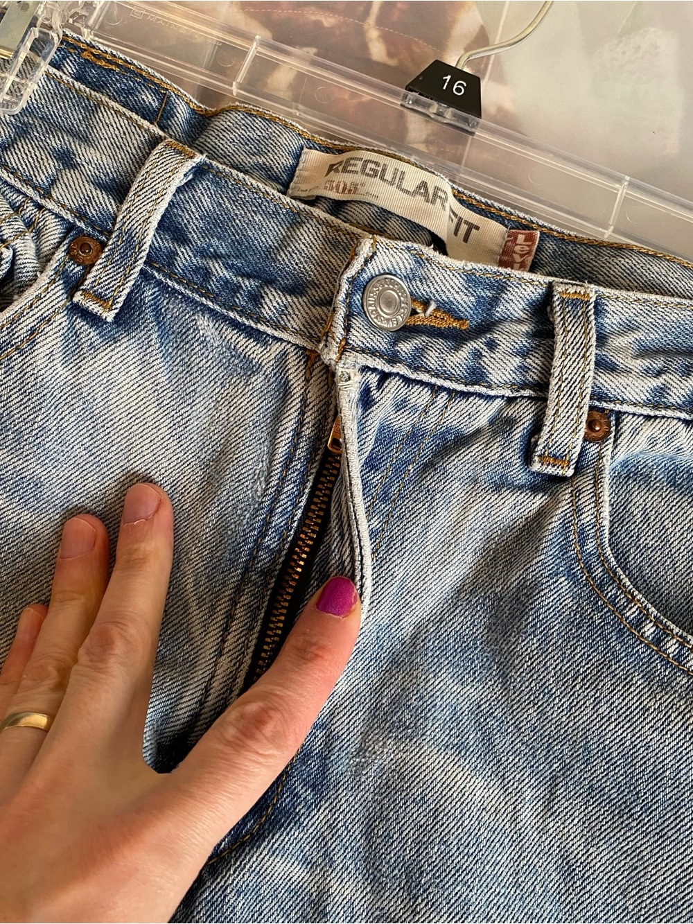 Upcycled Levi’s 505 Custom Jeans Waist 27 Womens Size 4 Small Levis OOAK Floral - Picture 13 of 15